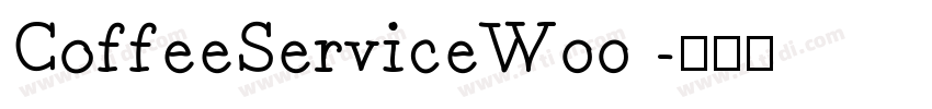 CoffeeServiceW00 字体转换
